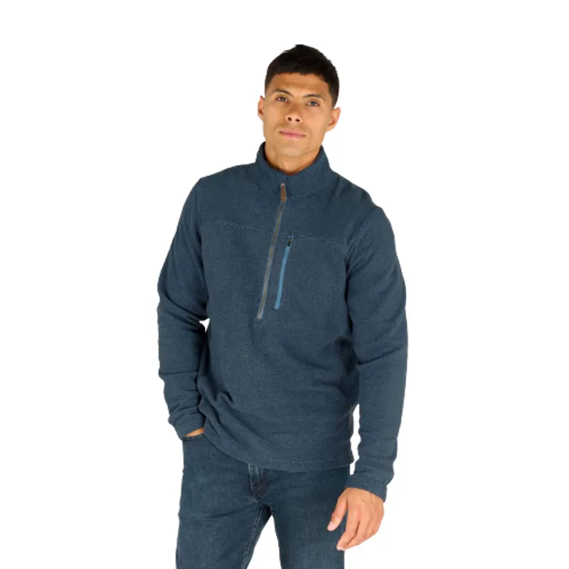 Sherpa Men's Rolpa Zip Tee in Neelo Blue